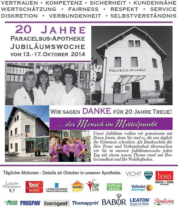 Bild Nr.1 zum Thema: 20 Jahre Paracelsus-Apotheke